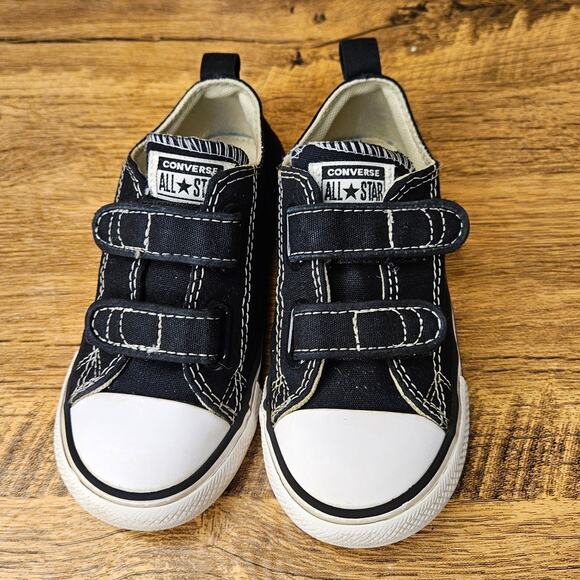 Converse All Star black hook loop size 9 sneakers - Picture 5 of 8